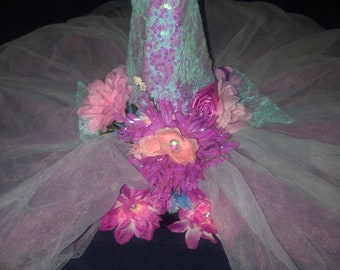 Fancy witch hat “Remi” ballet princess sparkle witch hat. Cosplay for wizards fairies, Halloween, tea parties, dress up fun for girls