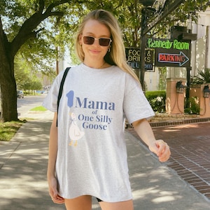 Silly Goose Mama Tee, Funny One Silly Goose Birthday Shirt, First Birthday Mom Shirt, Family Matching Outfits, Boy Mom Birthday Party Shirt