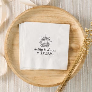 Custom Wedding Napkins, Wedding Cocktail Napkins, Personalized Rehearsal Dinner Cocktail Napkins, Engagement Party, Bridal Shower Decor