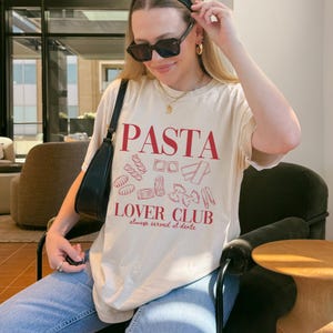 Spaghetti Shirt, Funny Food Shirt, Foodie T Shirt, Pasta Lover Club Tee, Italian Shirt, Pasta Print Shirt, Noodles Shirt Old Money Aesthetic