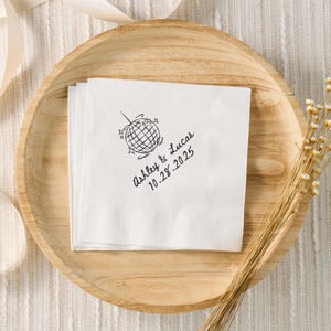 Custom Wedding Napkins, Wedding Cocktail Napkins, Personalized Rehearsal Dinner Cocktail Napkins, Engagement Party, Bridal Shower Decor