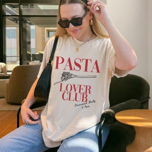 Spaghetti Shirt, Funny Food Shirt, Foodie T Shirt, Pasta Lover Club Tee, Italian Shirt, Pasta Print Shirt, Noodles Shirt Old Money Aesthetic