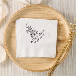 Custom Wedding Napkins, Wedding Cocktail Napkins, Personalized Rehearsal Dinner Cocktail Napkins, Engagement Party, Bridal Shower Decor