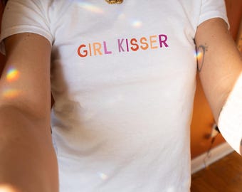 Pride Baby Tee, Subtle Pride Shirt, Lesbian Pride Shirt, Queer Crop Top, WLW Shirt, Sapphic Shirt, LGBT Shirt, But Daddy I Love Her
