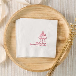 Thats Amore Bridal Shower Napkins, Amore Bachelorette Decor, Italian Themed Bridal Shower Whimsical, Engagement Party Personalized Napkins