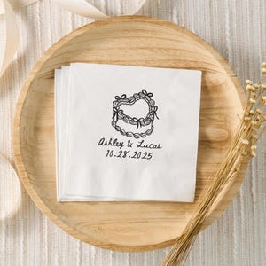 Custom Wedding Napkins, Wedding Cocktail Napkins, Personalized Rehearsal Dinner Cocktail Napkins, Engagement Party, Bridal Shower Decor