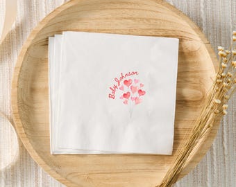 A Little Sweetheart Is On The Way Baby Shower Decor, Custom Cocktail Napkins, Valentines Day Baby Sprinkle Decorations, Personalized Napkins
