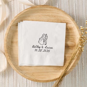 Custom Wedding Napkins, Wedding Cocktail Napkins, Personalized Rehearsal Dinner Cocktail Napkins, Engagement Party, Bridal Shower Decor