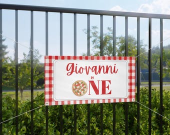 Pizza First Birthday Decor, Pizza 1st Birthday Party Banner, Welcome Sign, Slice Of Fun, Italian First Birthday Party Theme, Personalized