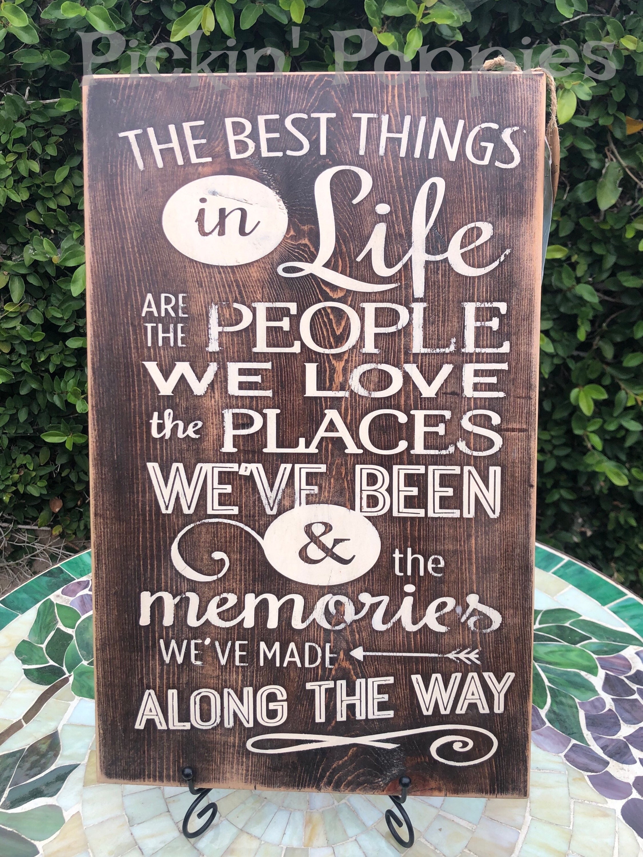 The Best Thing in Life Hand Painted Wood Signs, Rustic Wood Signs