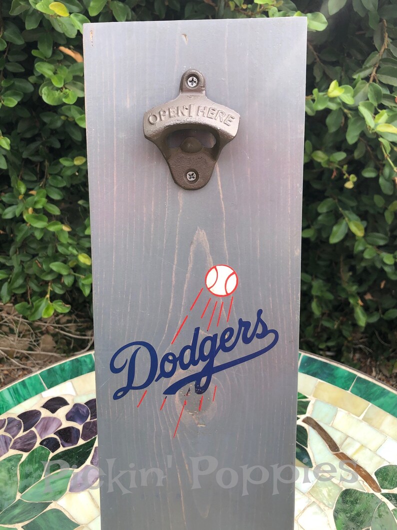 LA Dodgers Wall Mounted Opener, Beer Bottle Opener, Dodger Fan Gift