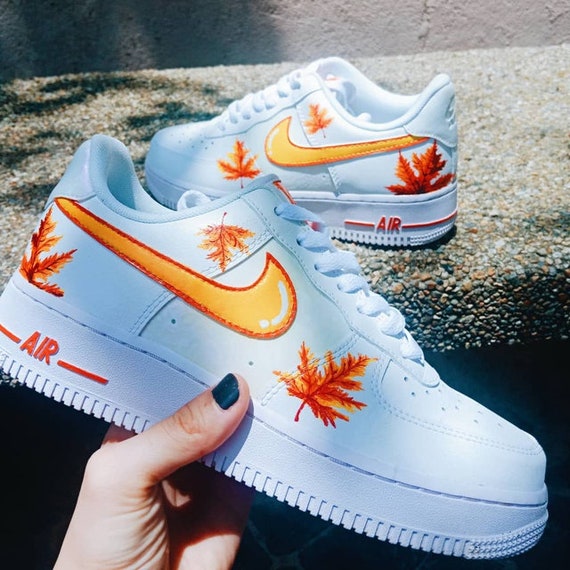 Autumn Leaf Customize Nike Airforce'1handpainted Sneaker 