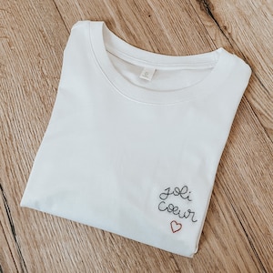 T-shirt Personalized T-shirt, embroidered with Text/first name of your choice image 1