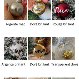 Boule de Noël personnalisée Personnalisable Décoration Décoration Noël Enfant Famille Cadeau personnalisé Bild 10