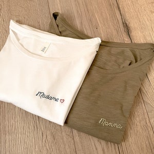 T-shirt Personalized T-shirt, embroidered with Text/first name of your choice image 4