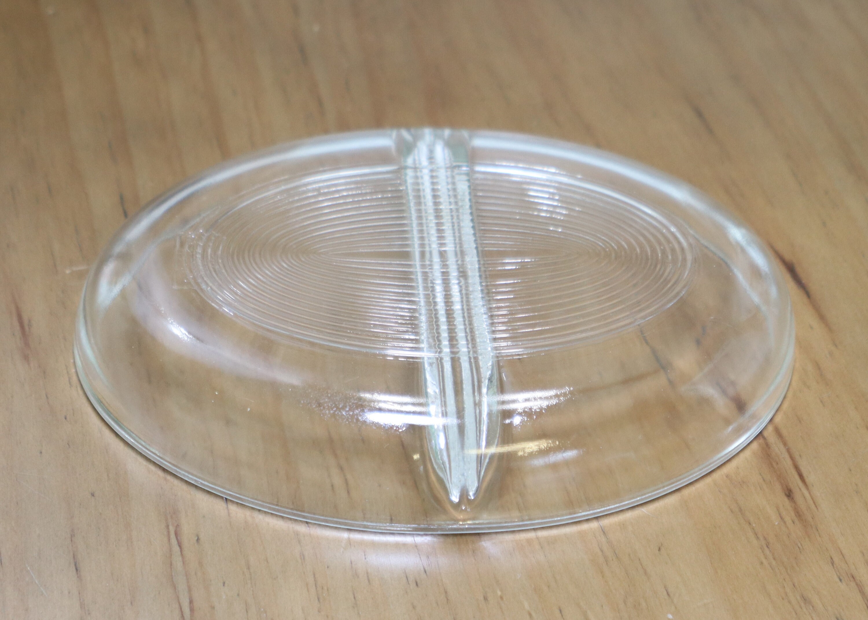 Glasbake Clear Divided Relish Dish 558 USA Etsy