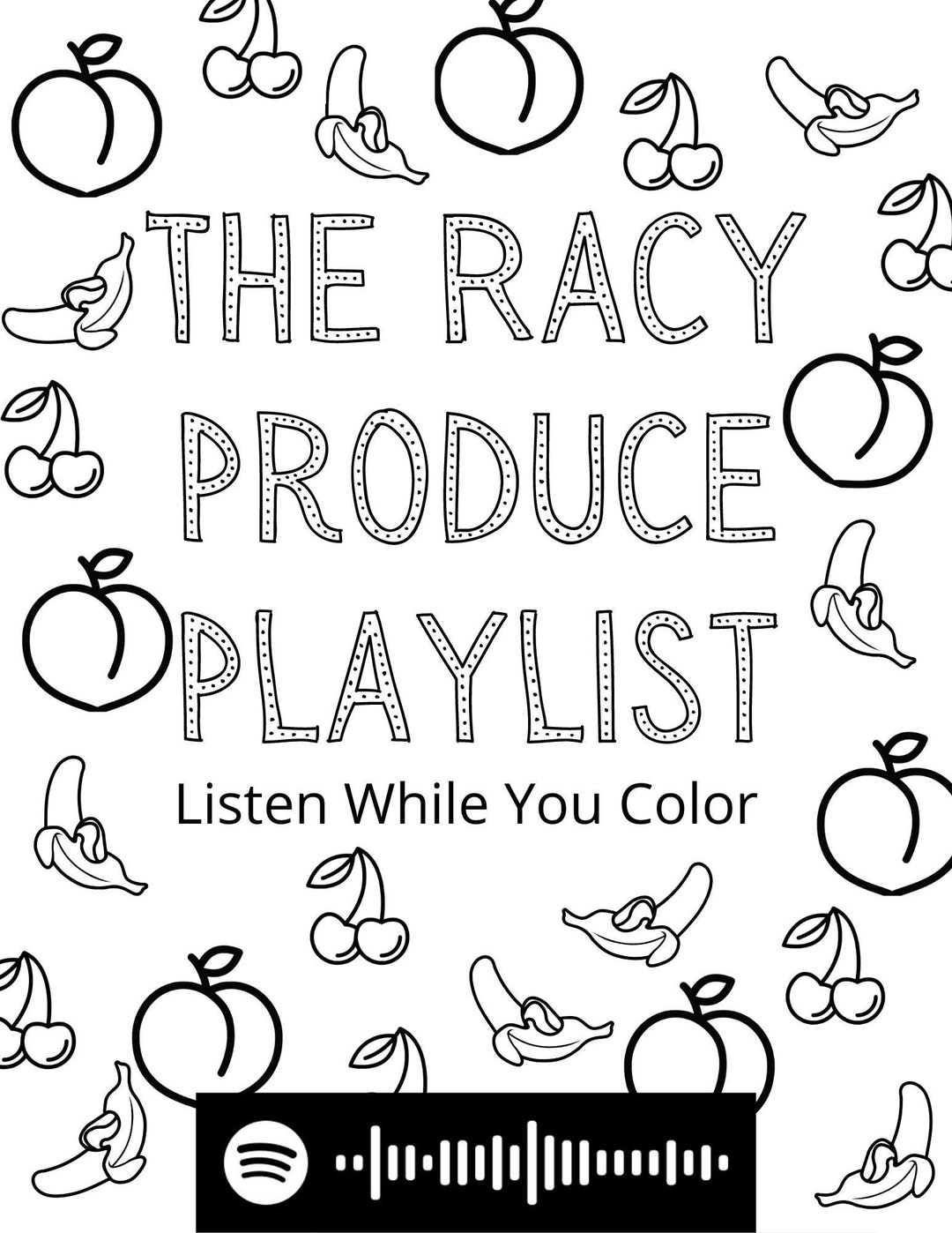The R- Rated Produce Coloring Book, Listen While You Color, Adult ...