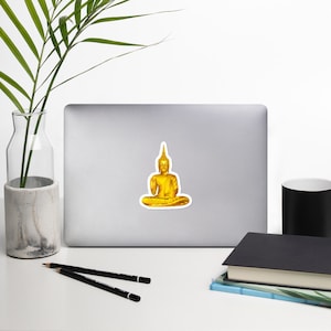 Autocollants sans bulles de Bouddha d’or