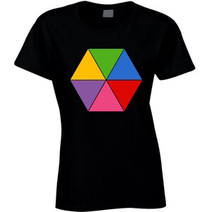 Colorful Hexagon Women&#39;s Yoga Ladies T Shirt