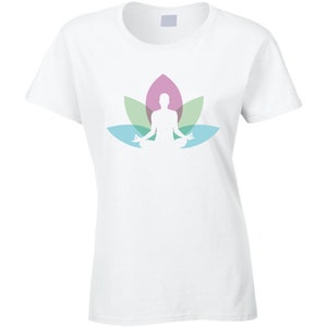 Meditation Silhouette Yoga Ladies T Shirt