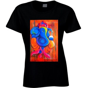 Beautiful Ganesha Ladies T Shirt