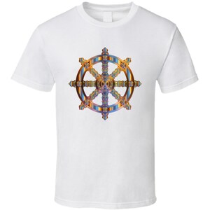 Ornate Vintage Dharma Wheel Men&#39;s Yoga T Shirt