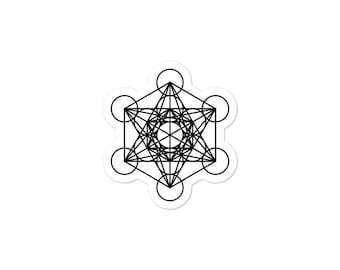 Metatron’s Cube Sticker • Sacred Geometry Vinyl Decal • Spiritual Meditation Sticker • Yoga Laptop Water Bottle Car Decal