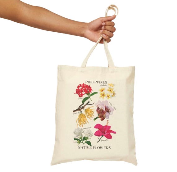 Philippines Native Flower Tote Bag Canvas Reusable Bag Eco friendly Floral Tote Unisex Gift for Filipino Culture Lovers Etsy Australia