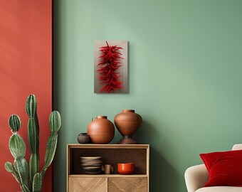 Red Felted Wool Wall Sculpture: 3D Fiber Art