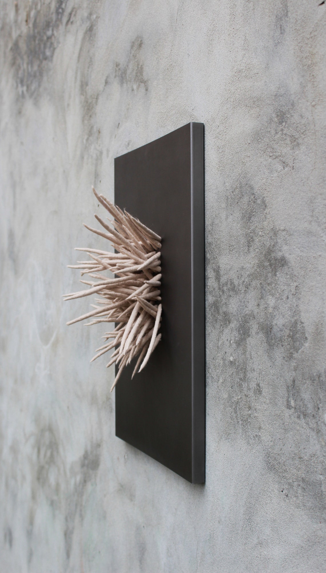 Textile Wall Sculpture Rectangular Wall Art Framed 3d Wall Etsy