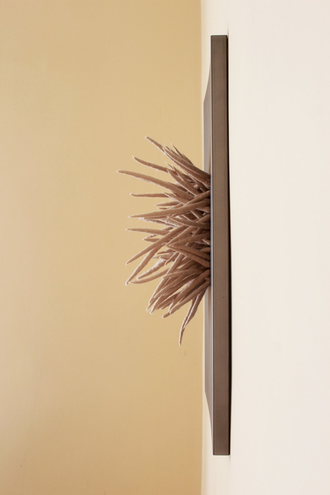 Textile Wall Sculpture Rectangular Wall Art Framed 3d Wall Etsy