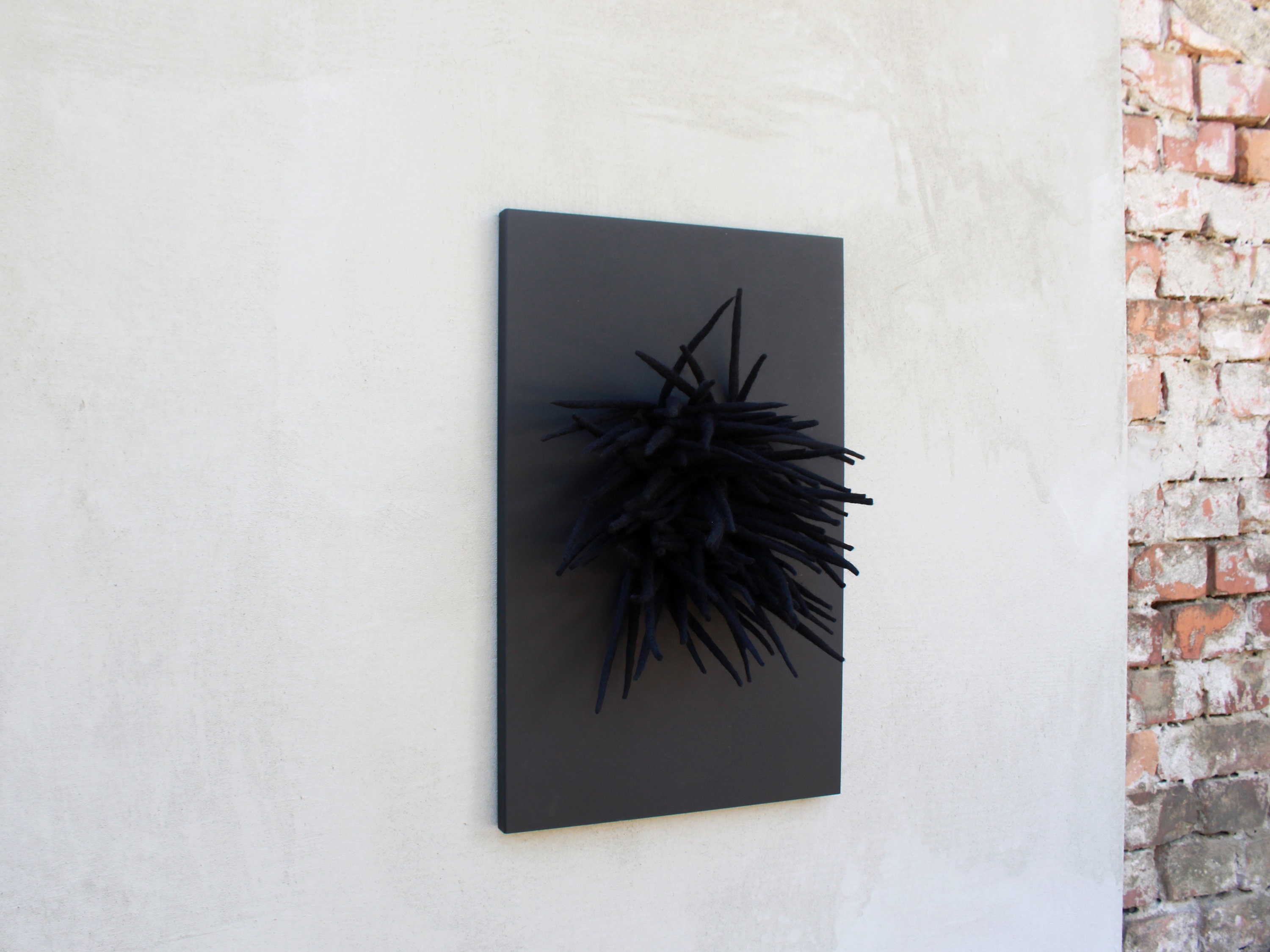 Wall Sculpture Art 3d Wall Art Black Sculpture Wall Hangings Etsy