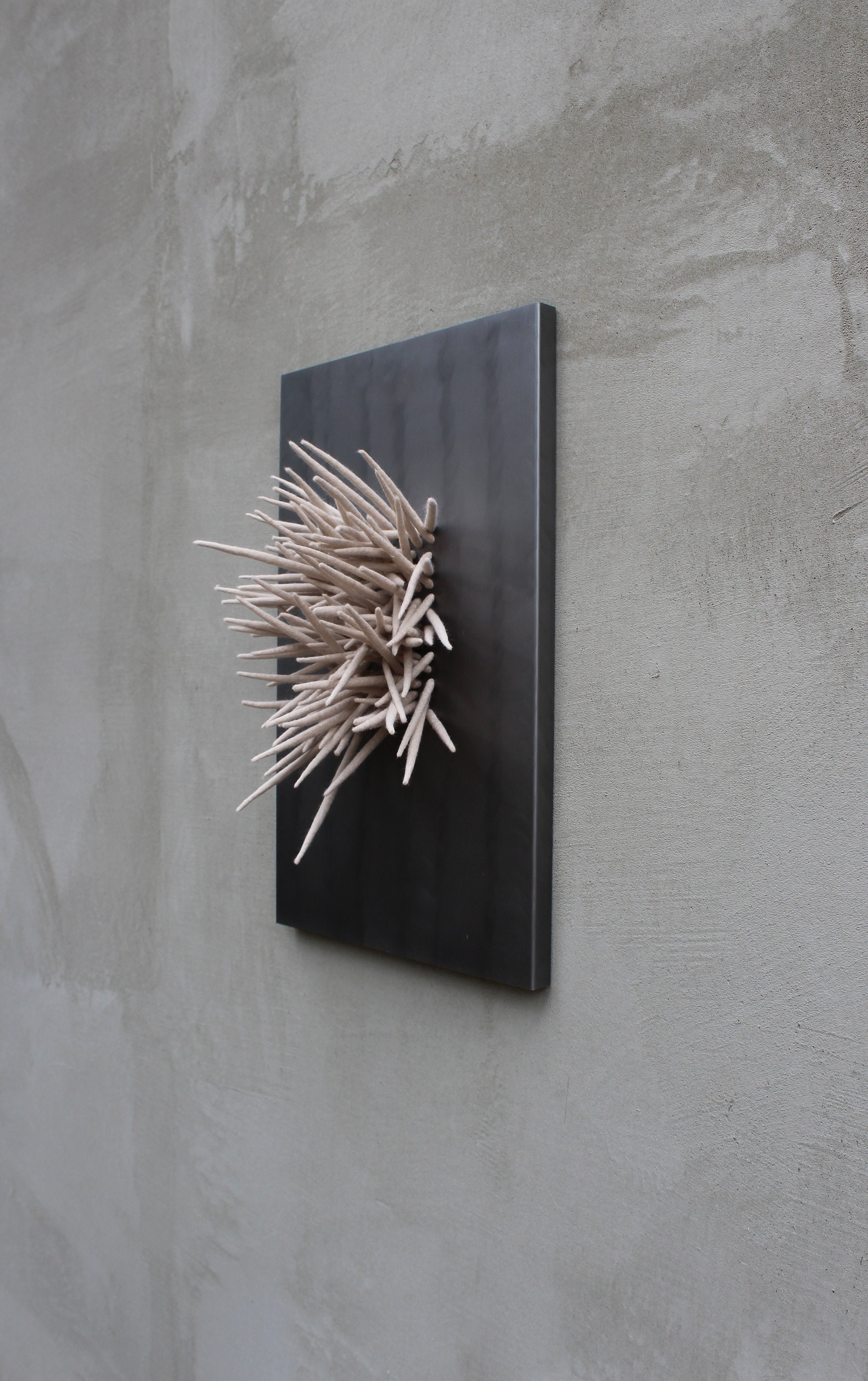 Textile Wall Sculpture Rectangular Wall Art Framed 3d Wall Etsy