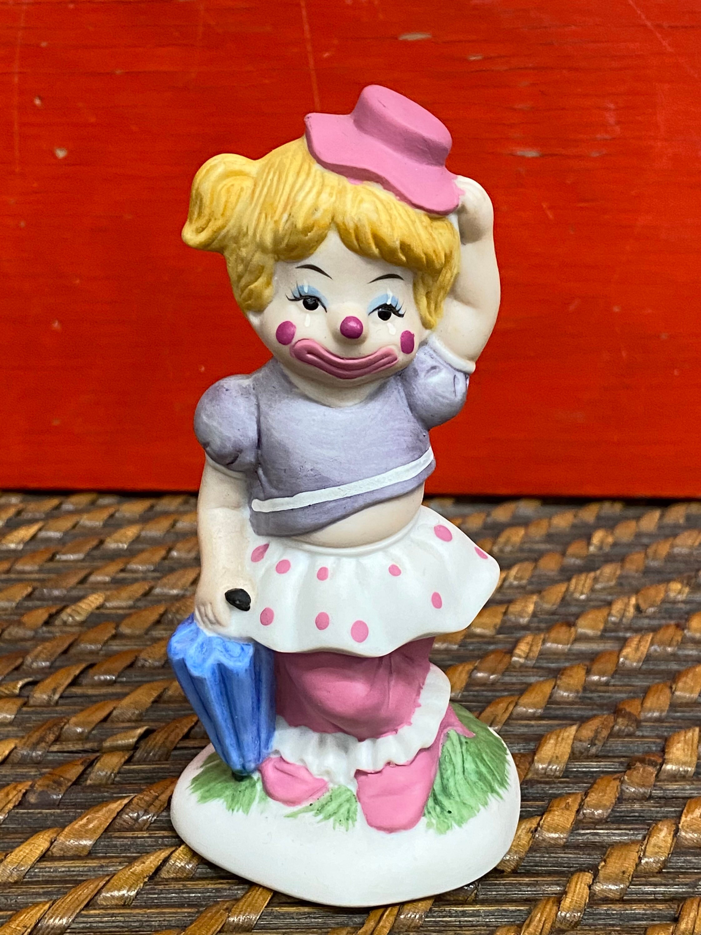 3 Vintage ENESCO Clown Figurines 1985 & 1986 Boy Clown Etsy