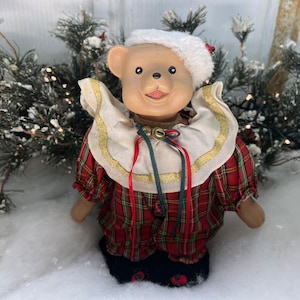 Animatronic Christmas Teddy Bear Vintage Musical Doll