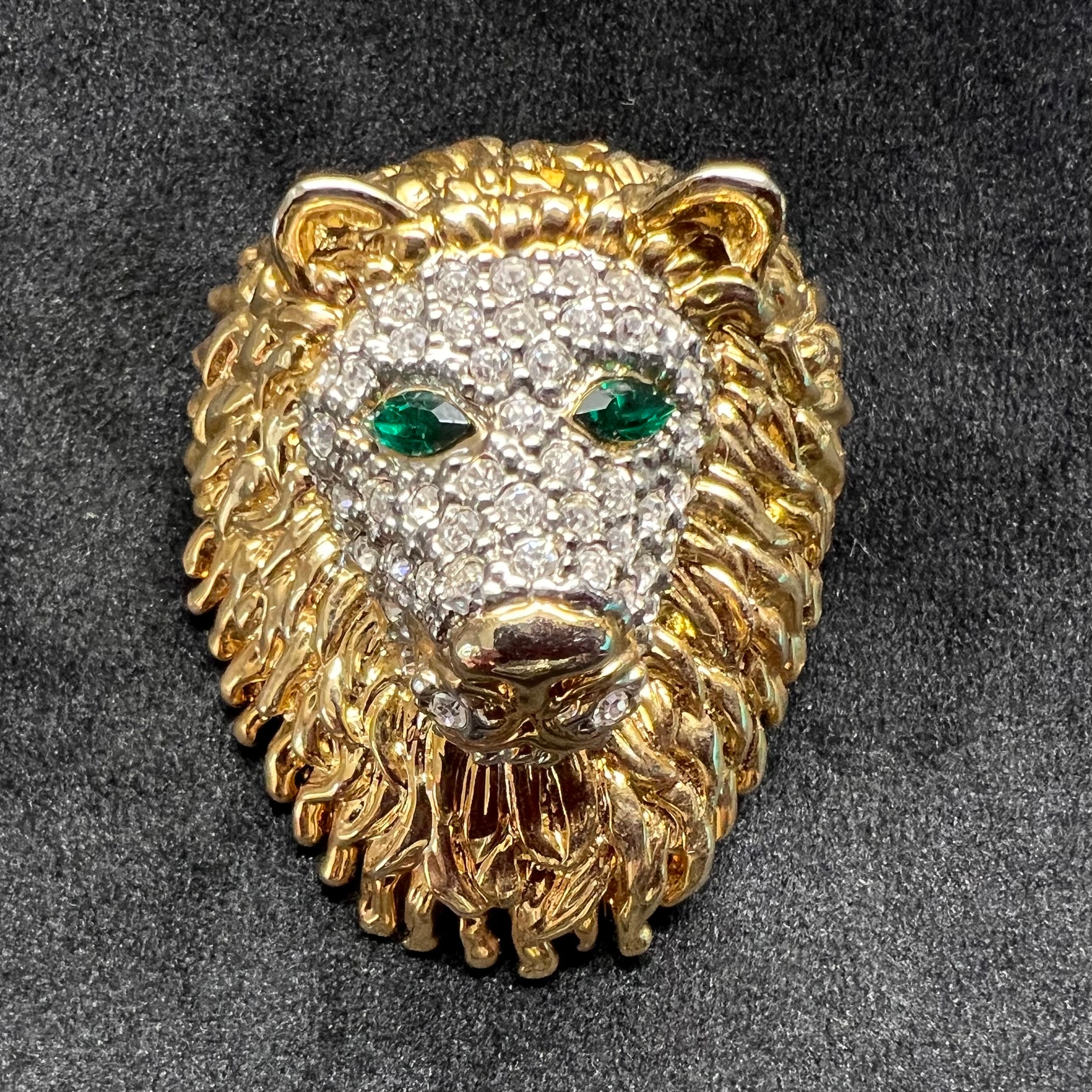 ブローチ・コサージュ Lion Head Brooch Gucci Lion Head Brooch - Runway Catalog