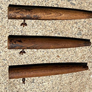 Vintage Set Of 3 Mid Century Modern Wooden Tapered Table Furniture Legs MCM