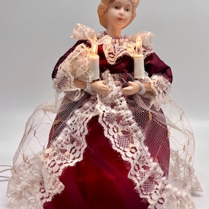 Lighted Christmas Tree Topper Victorian Girl