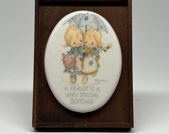 Vintage Betsey Clark Plaque: Precious Moments Friendship Gift