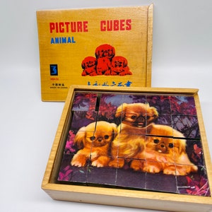 Picture Cubes Vintage Block Puzzle