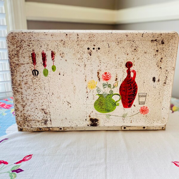 Painted Bread Box Etsy