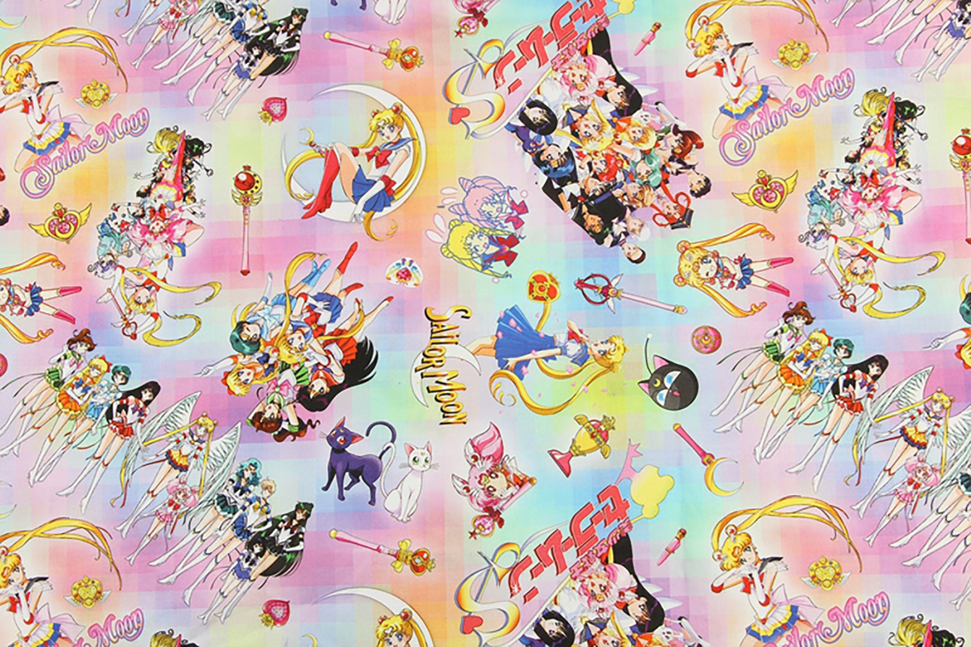 Sailor Moon Fabric 100 Cotton Fabric Cartoon Printed Cotton Etsy