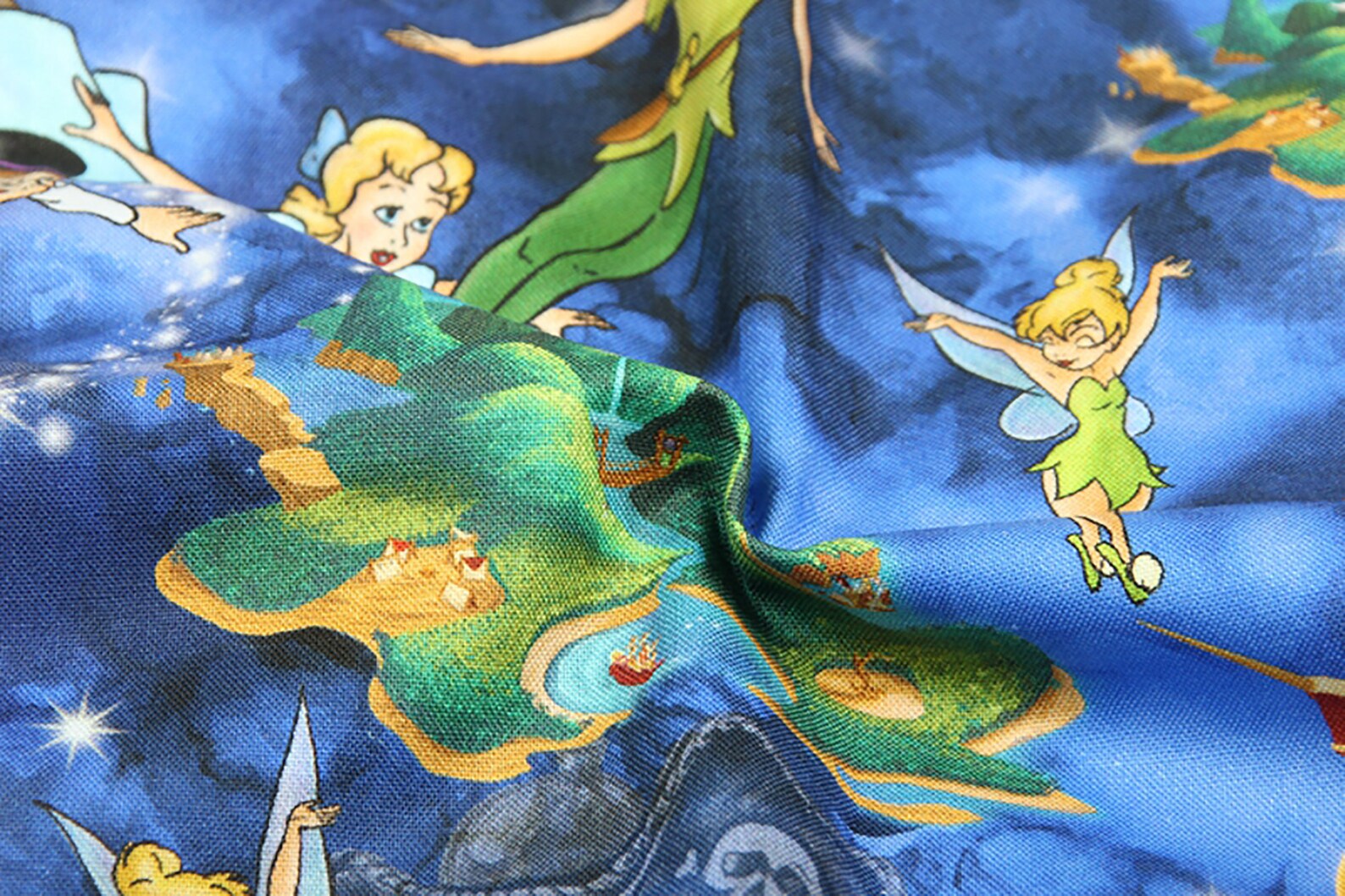 Peter Pan Fabric Tinker Bell Fabric 100 Cotton Fabric Etsy