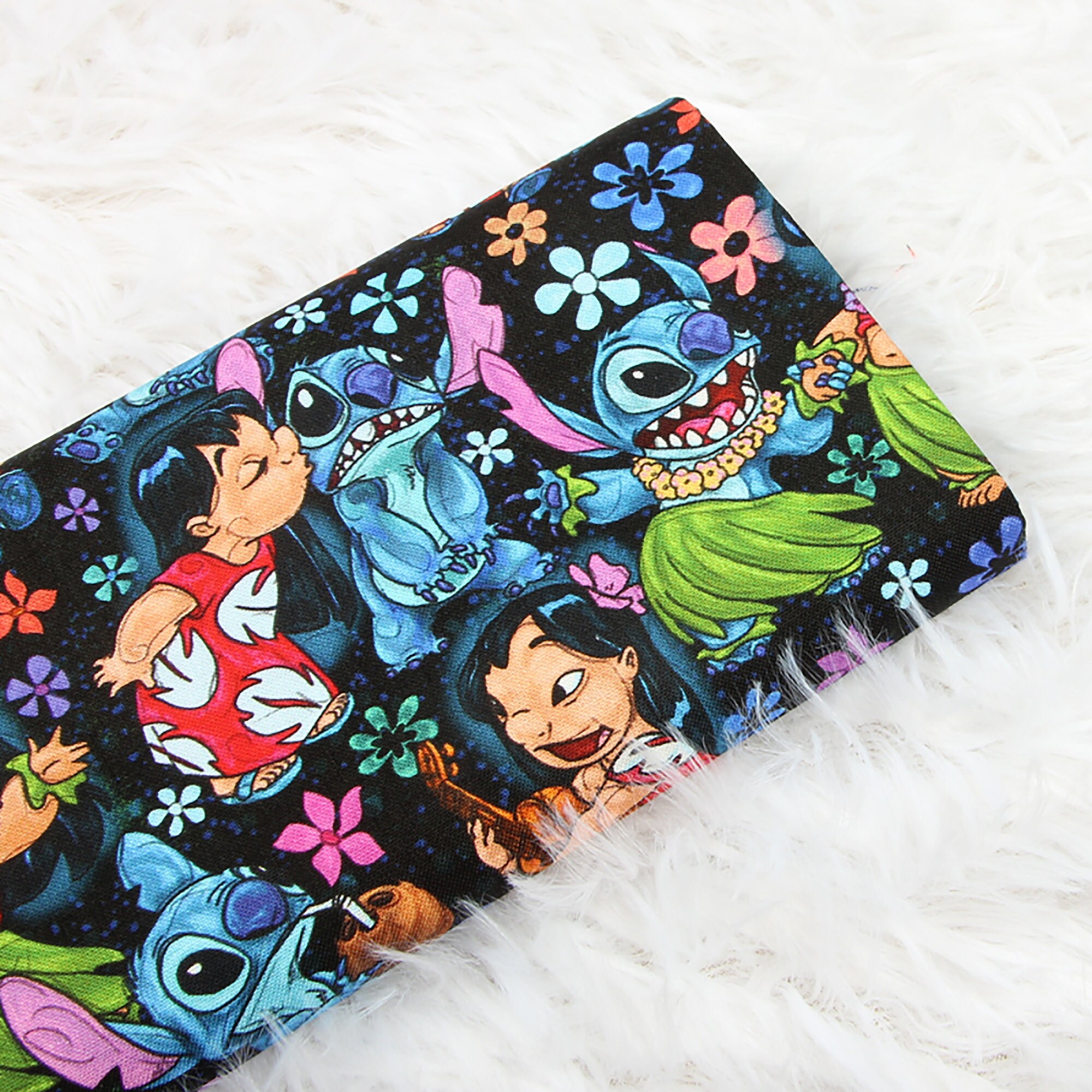 Lilo & Stitch Stitch Fabric 100 Cotton Fabric Cartoon Etsy