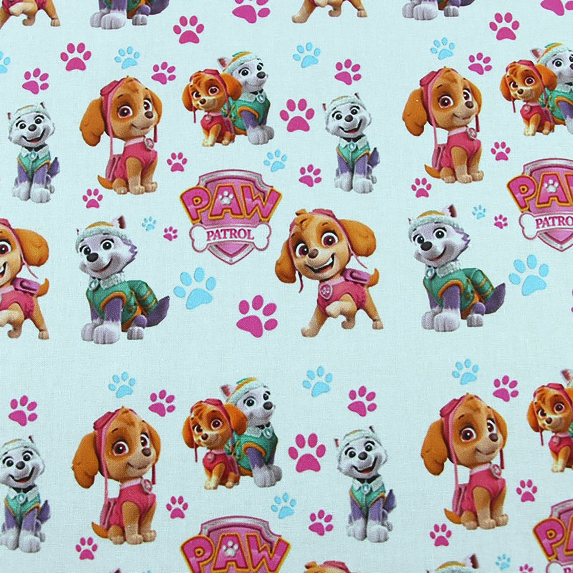 PAW Patrol Fabric Cute Doggies Fabric 100 Cotton Fabric Etsy