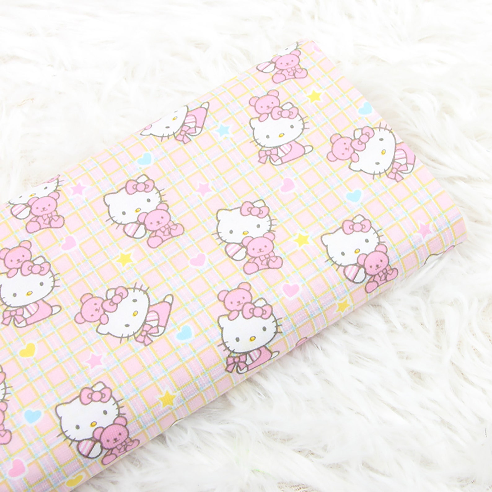 Hello Kitty Fabric 100 Cotton Fabric Cartoon Printed Cotton Etsy