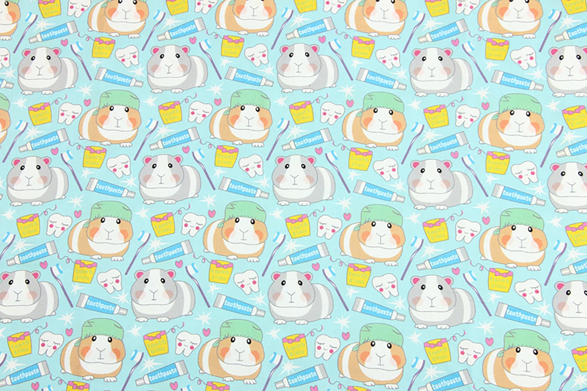 Cute Hamster Animal Fabric 100 Cotton Fabric Cartoon Etsy