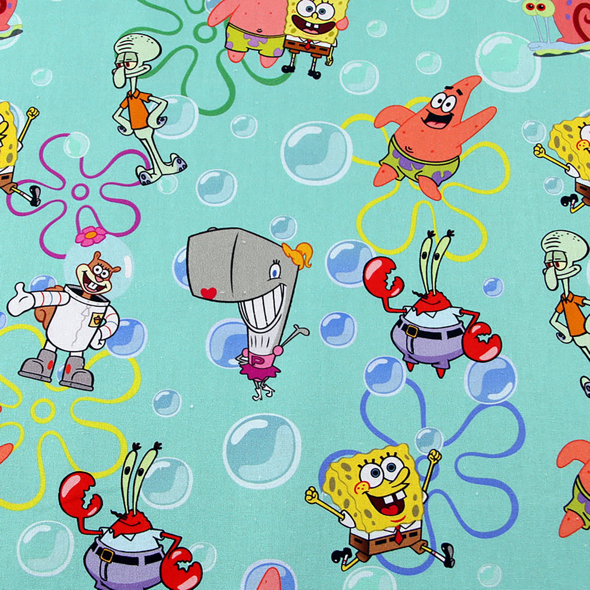 SpongeBob Fabric SpongeBob SquarePants 100 Cotton Fabric Etsy