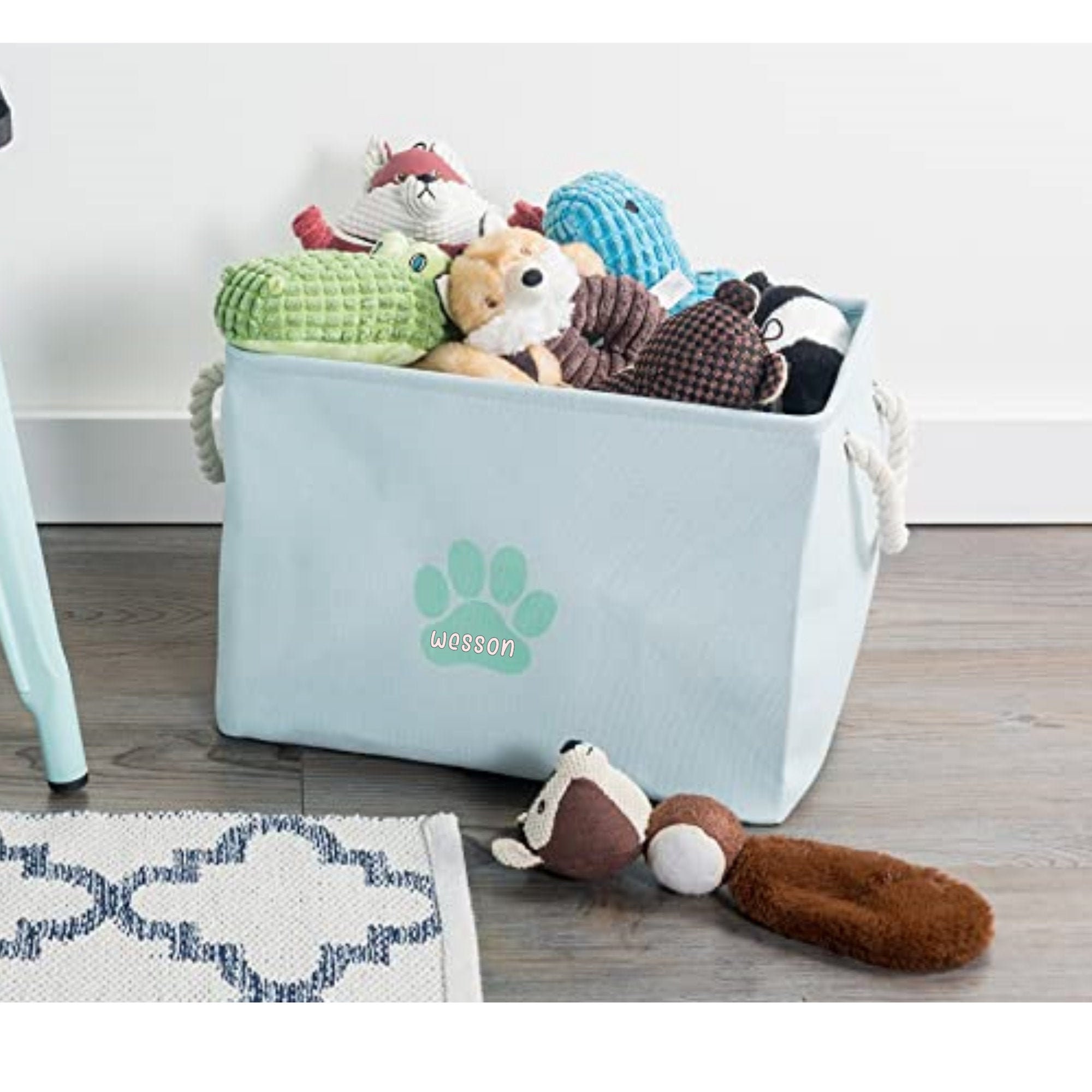Personalized Dog Toy Bin/Dog/Dog Bin/Toy Bin/Paw Prints/New Etsy