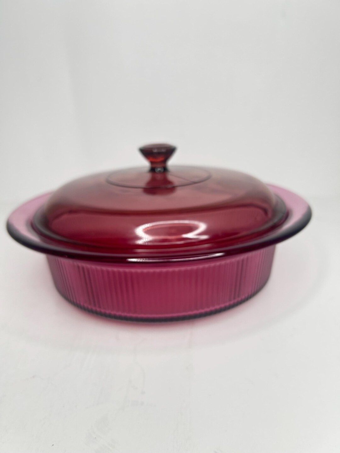 Pyrex Cranberry Vintage Pyrex Visions Cranberry Glass Casserole Dish With Lid, 10 Inch ...